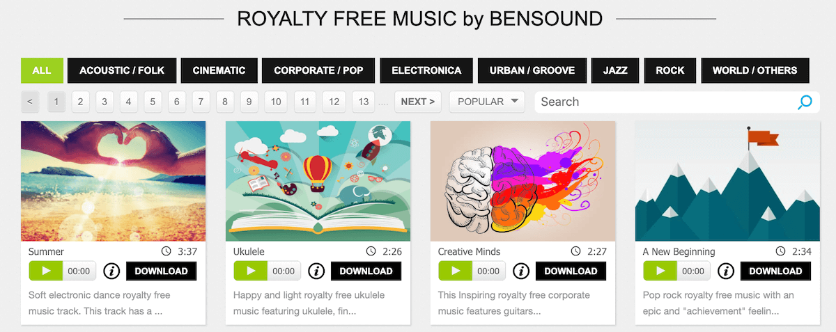 Bensound royalty-free music